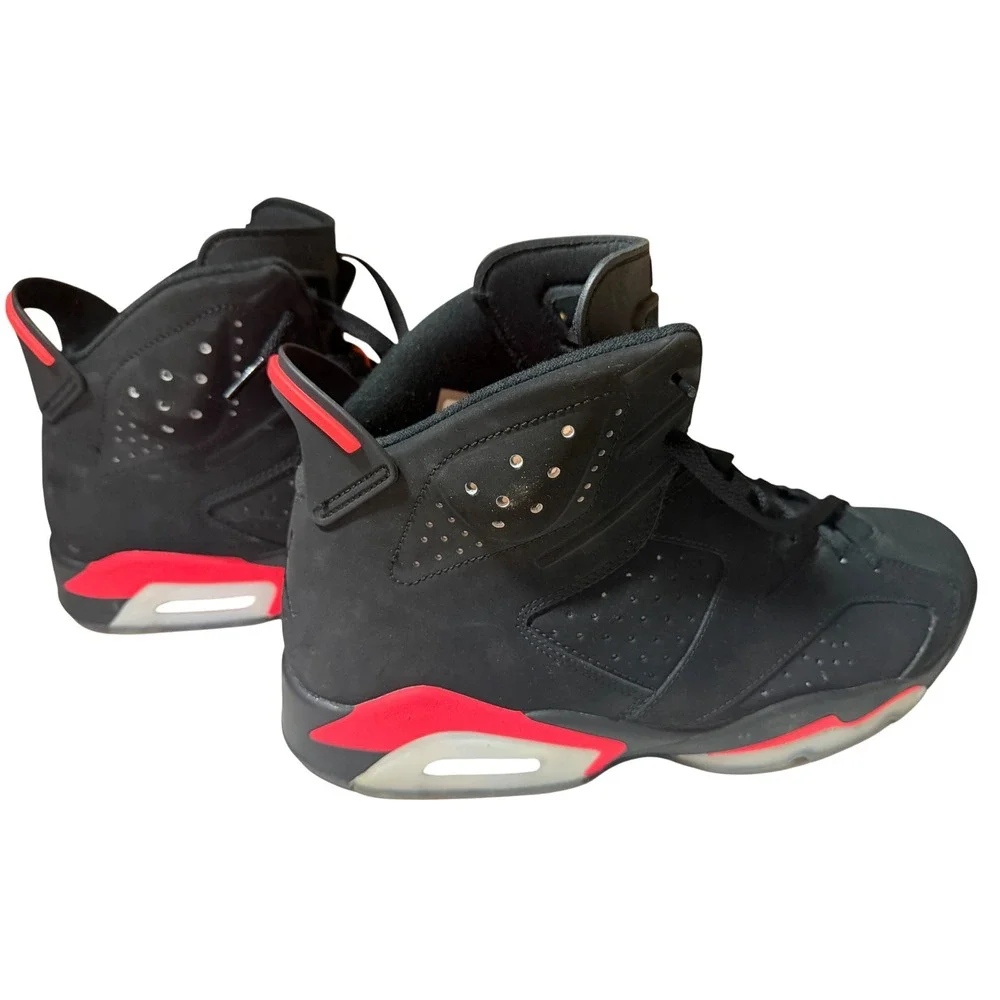 Air Jordan 6 Retro Infrared 2014 Black Infrared 384664-023 Mens Size 12 High Top
